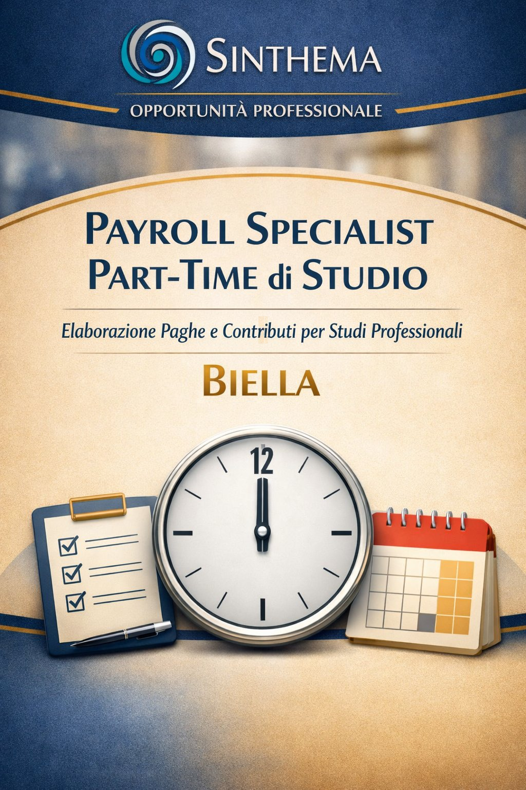 sinthema ricerca payroll specialist part time per studio professionale in Biella