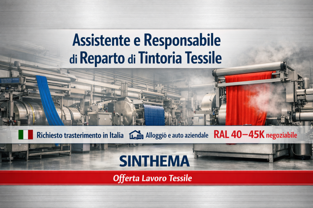 assistente e responsabile di tintoria